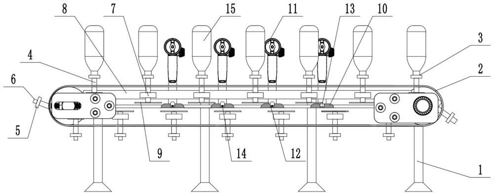 Automatic paint spraying device for glass products