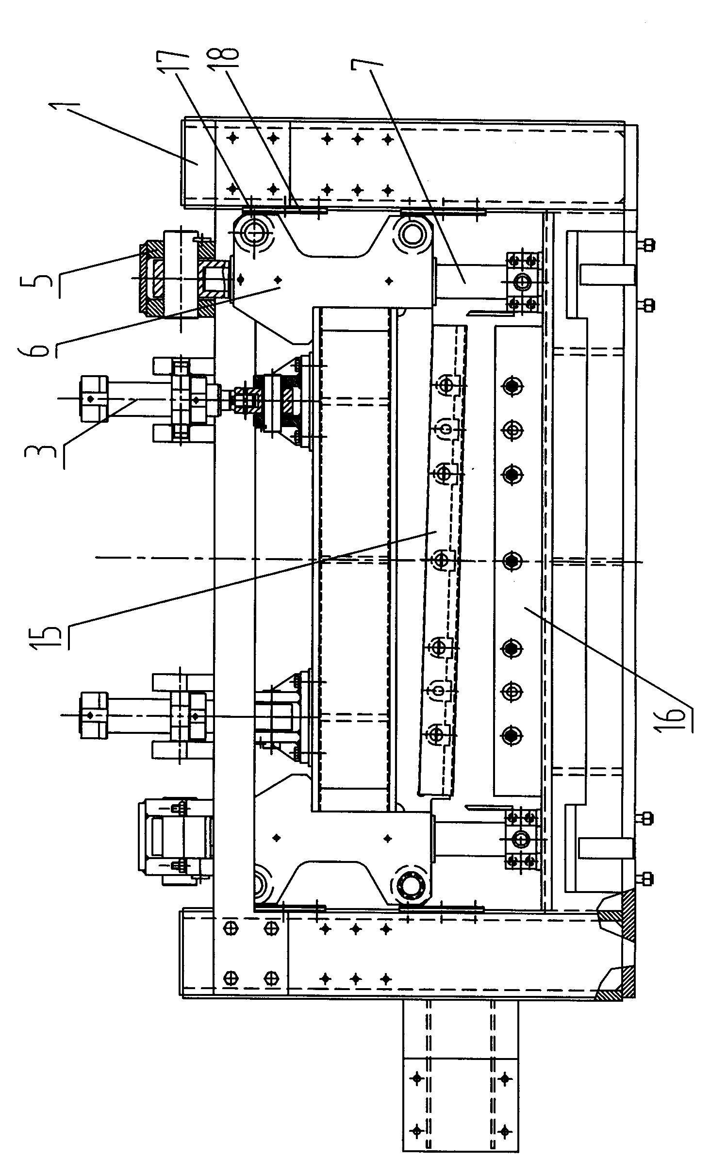 Dragging length-measuring thin plate hydraulic cutter