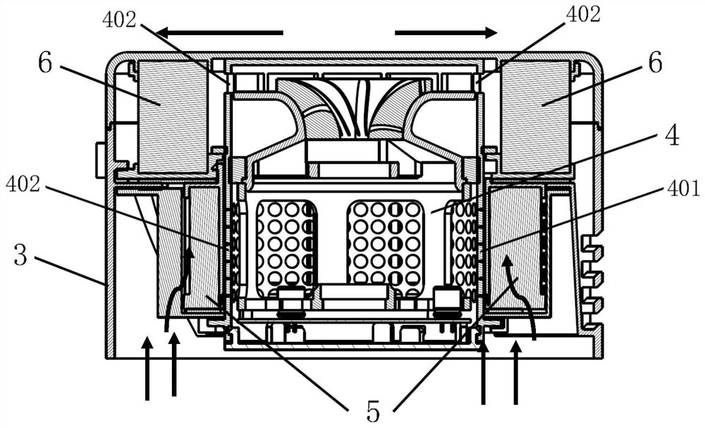 Dust collector air path assembly and cleaning equipment