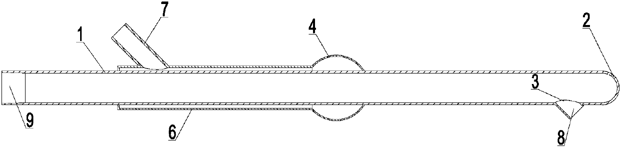 Posterior naris oxygen inhalation tube