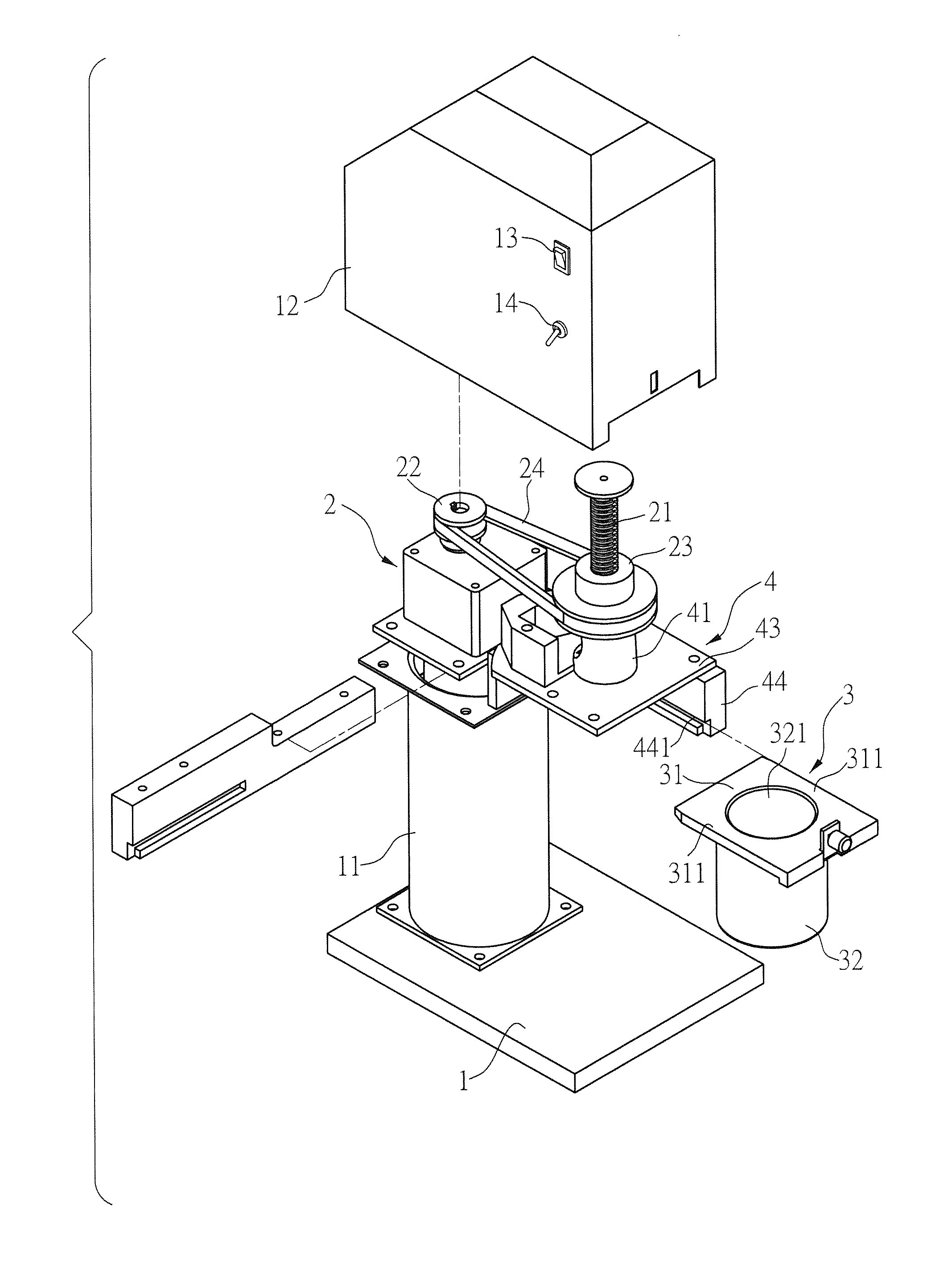 Ice cube positioning and protecting structure of ice shaver