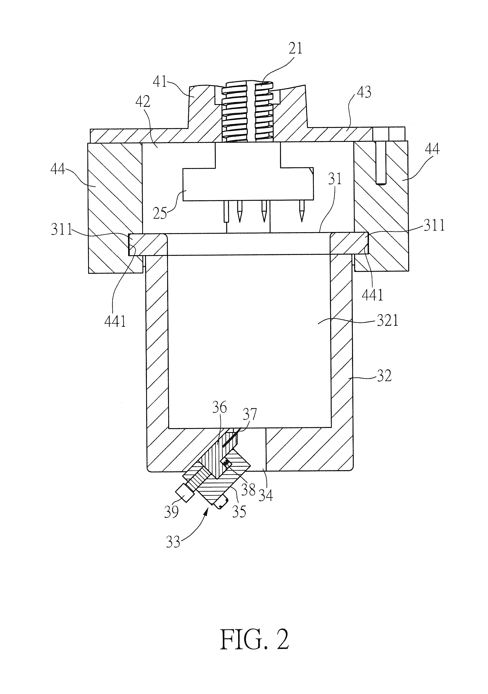 Ice cube positioning and protecting structure of ice shaver