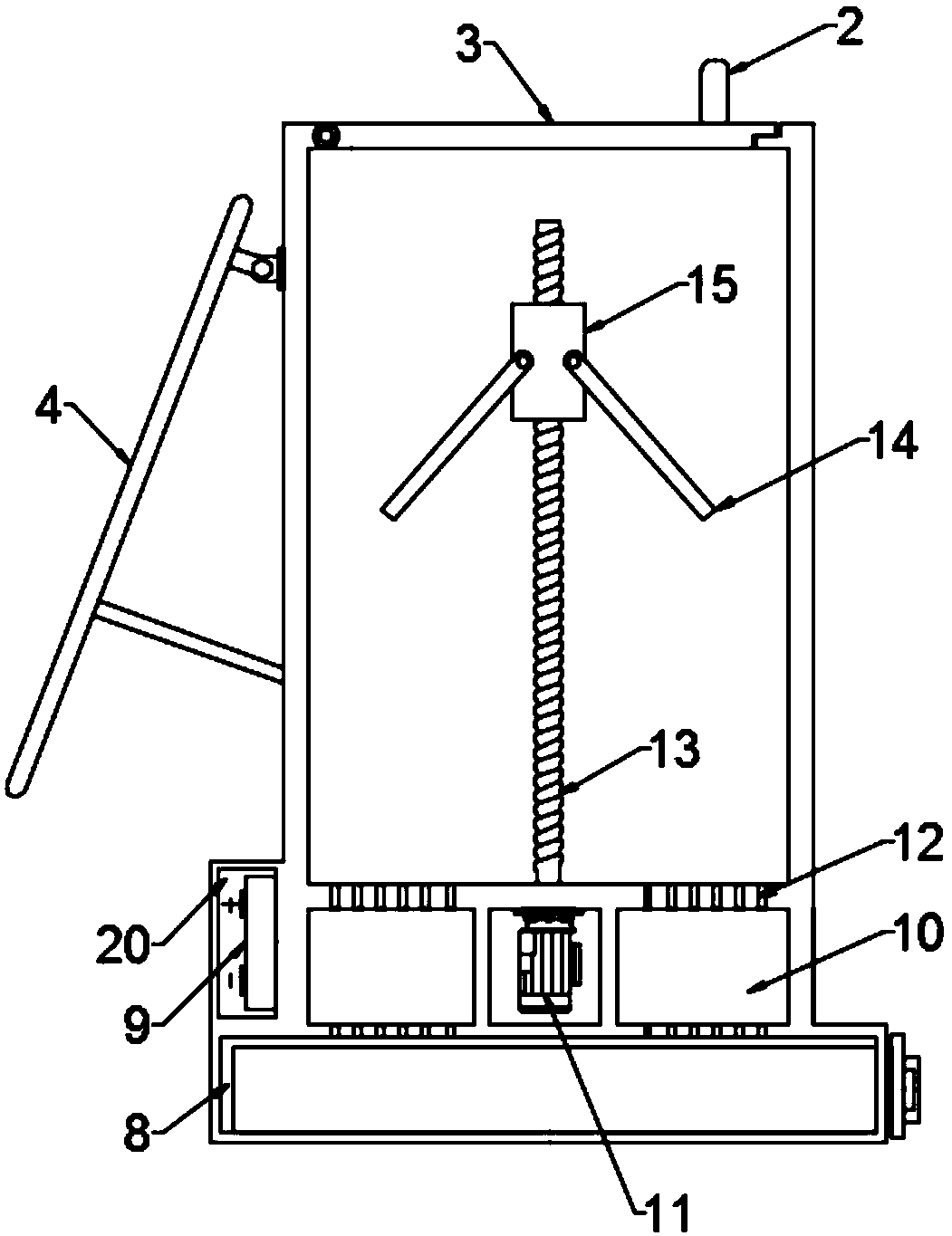 Garbage can with compaction function for green building