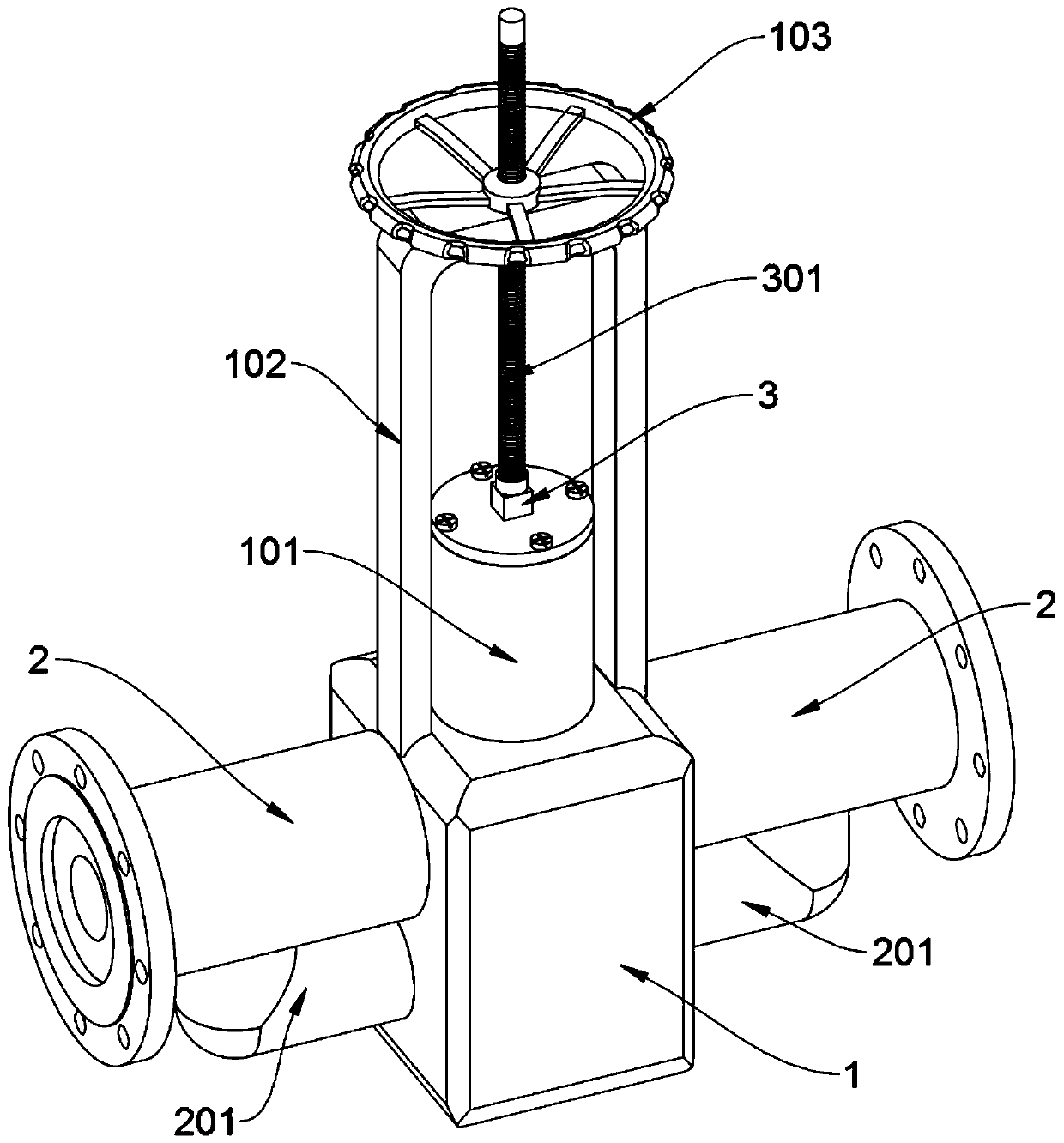 Double-layer intercommunicating water supply valve of ceramic closing element