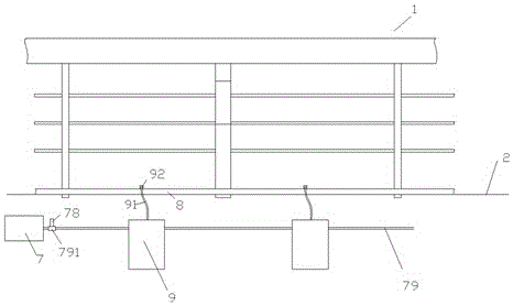 Rainwater reuse municipal bridge guardrail cleaning device and using method thereof