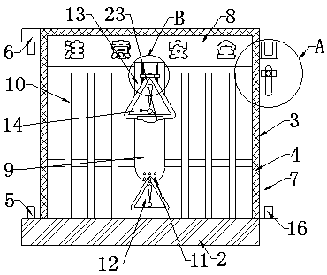 Fluorescent isolation combination type safety warning net