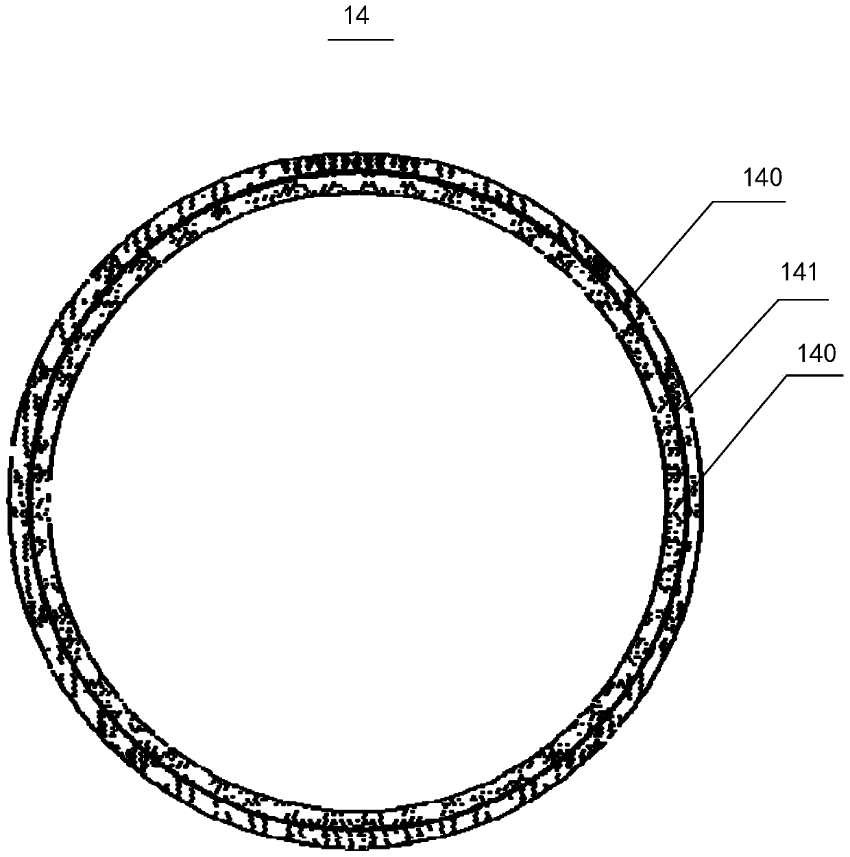 A fiber reinforced fireproof cable