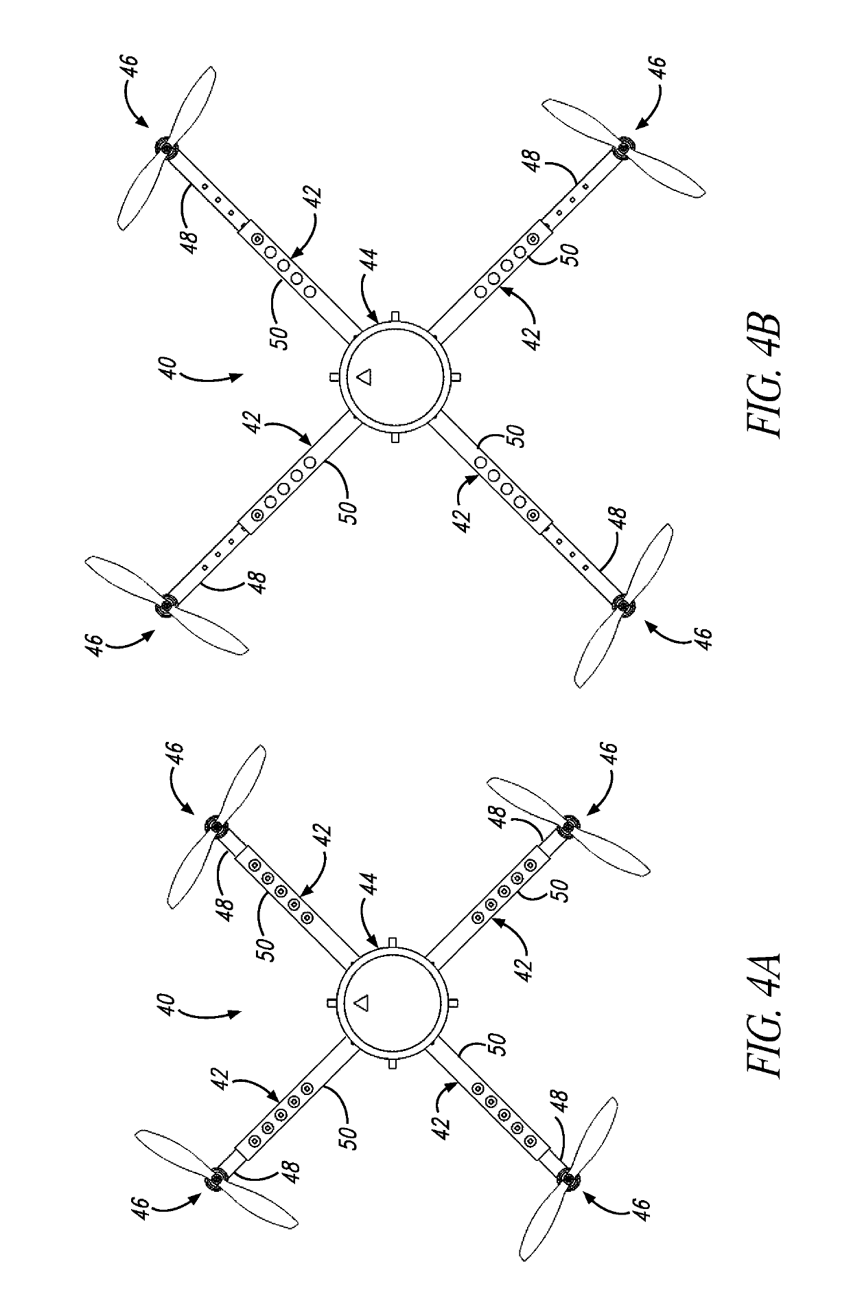 Multicopters with variable flight characteristics