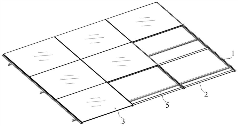 Waterproof keel for laying photovoltaic panel units and waterproof photovoltaic panel