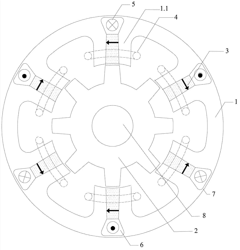 Magnetic flux switching type permanent magnet memory motor