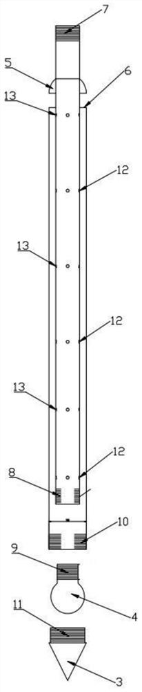 Telescopic floral tube grouting pipe