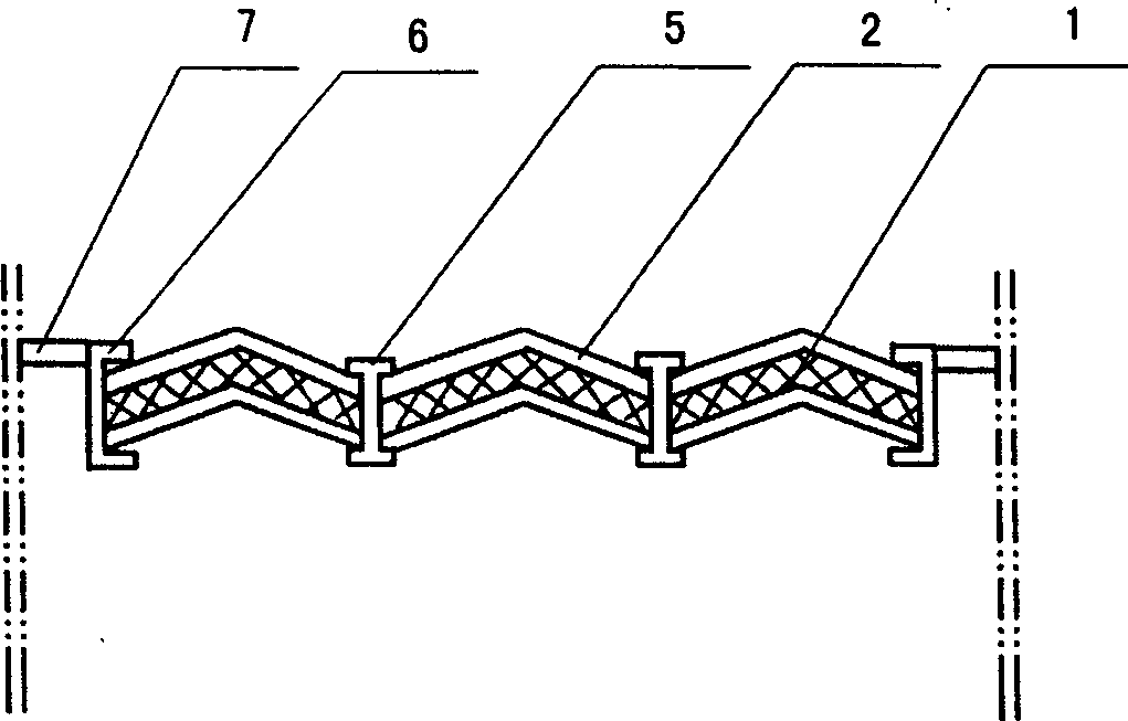 Plastic ripple silk net scum skimmer and the manufacturing method thereof