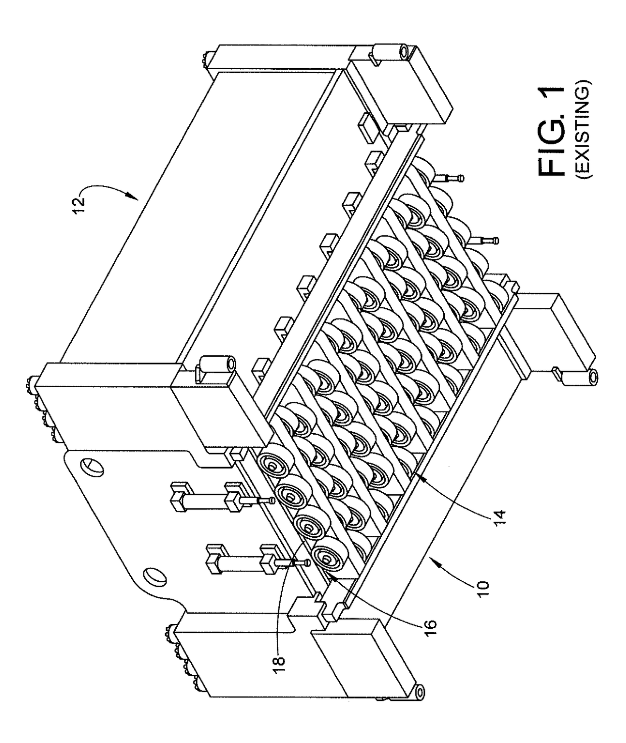 Closed loop roller leveler with oscillating laser sensors