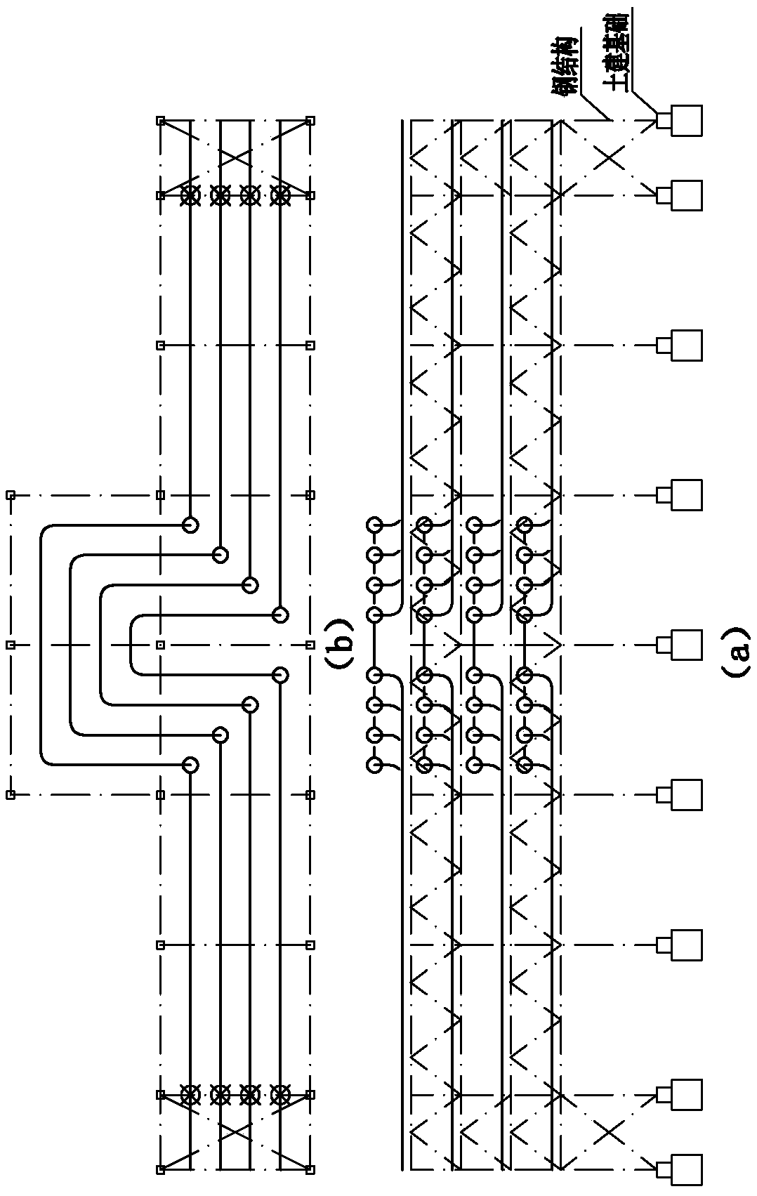 Stress-free pipe gallery system