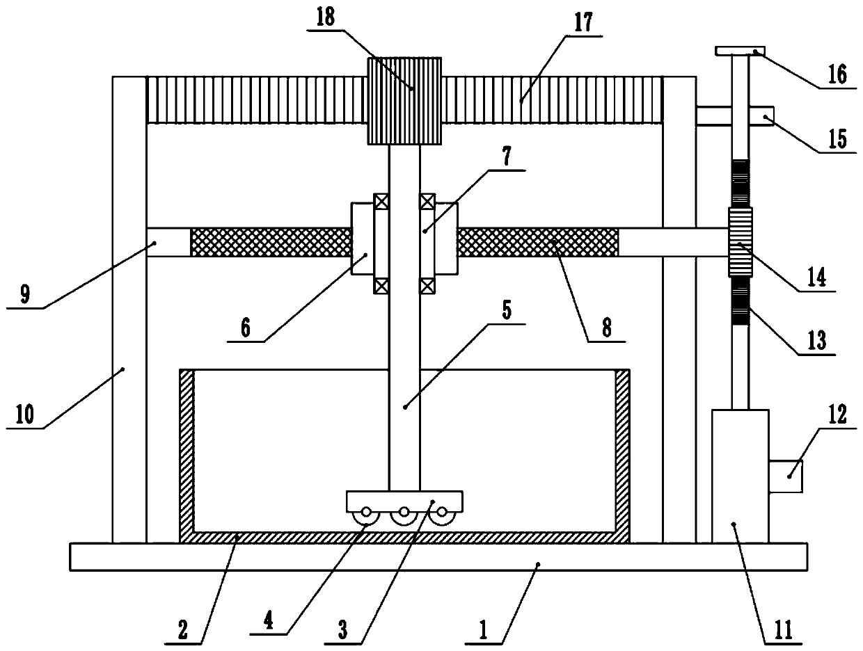 Grinding device for chemical powdery raw materials