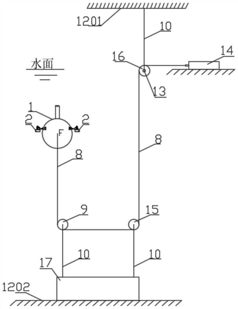 A test system and test method for motion response test of a deep-sea operating platform