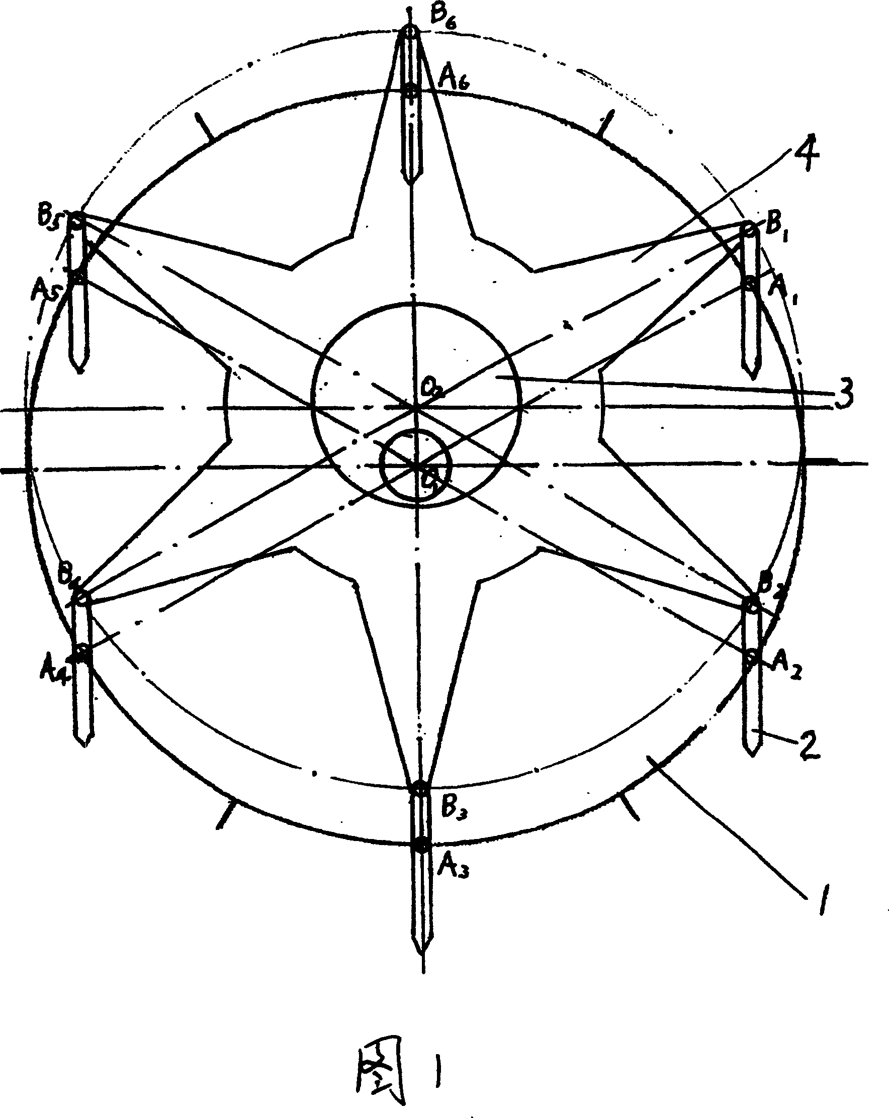 Wheel type injection irrigation device