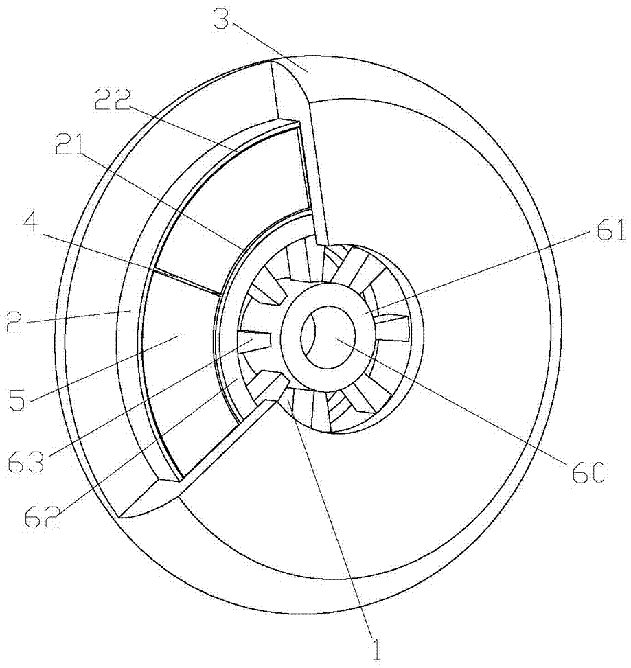 A high-space magnetic energy field massage wheel and a massage movement