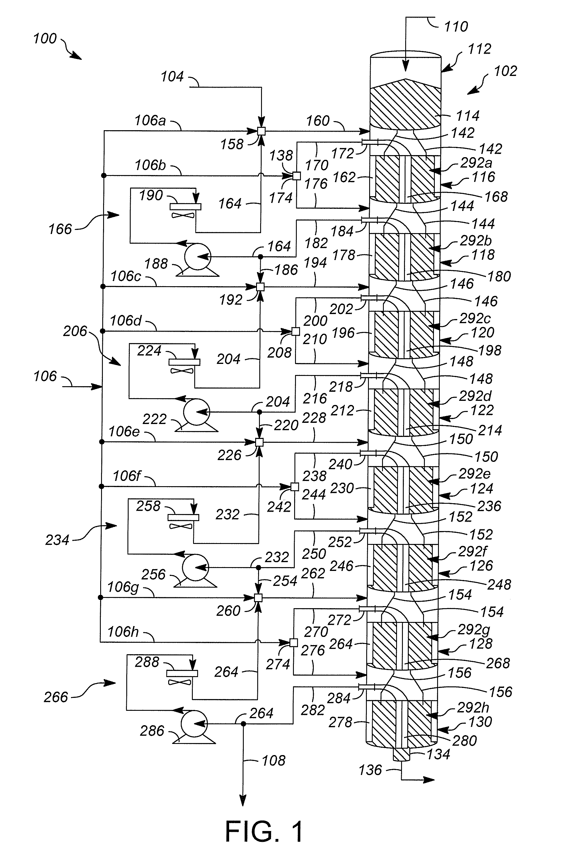 Solid catalyst hydrocarbon alkylation using stacked moving bed radial flow reactors