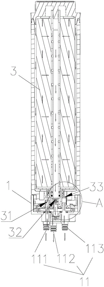 Filter element device and filter element seat