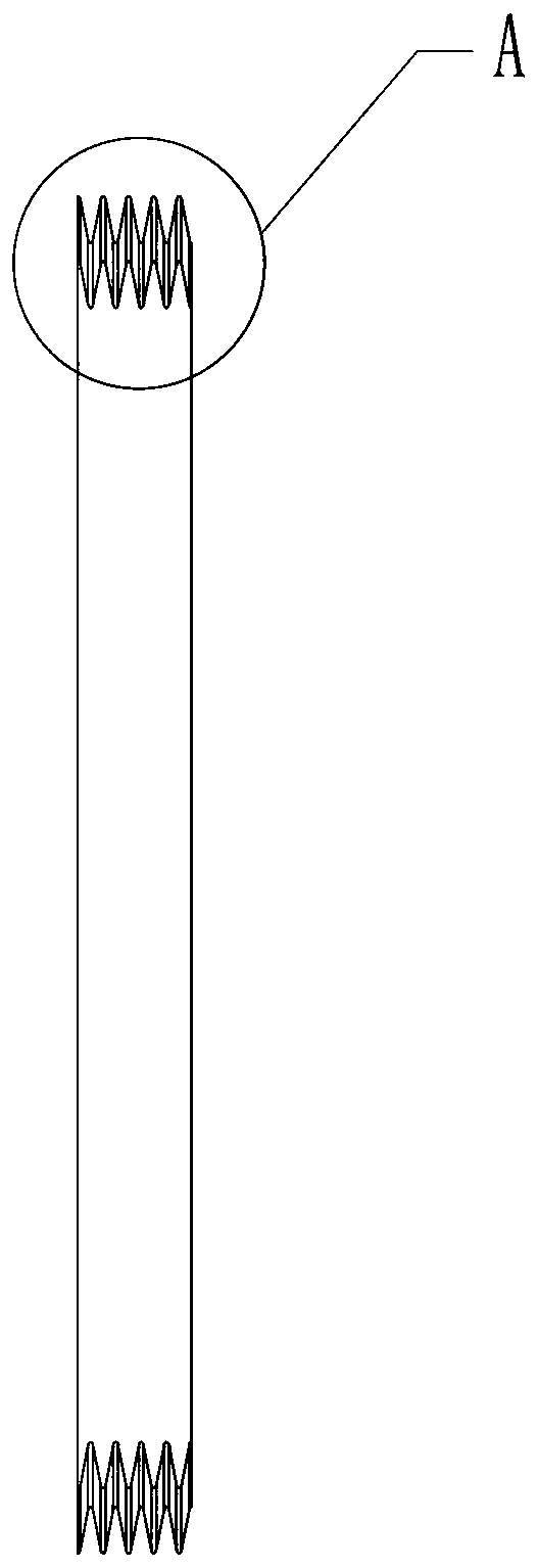 Three-dimensional lengthening structure of single bamboo strips and process thereof