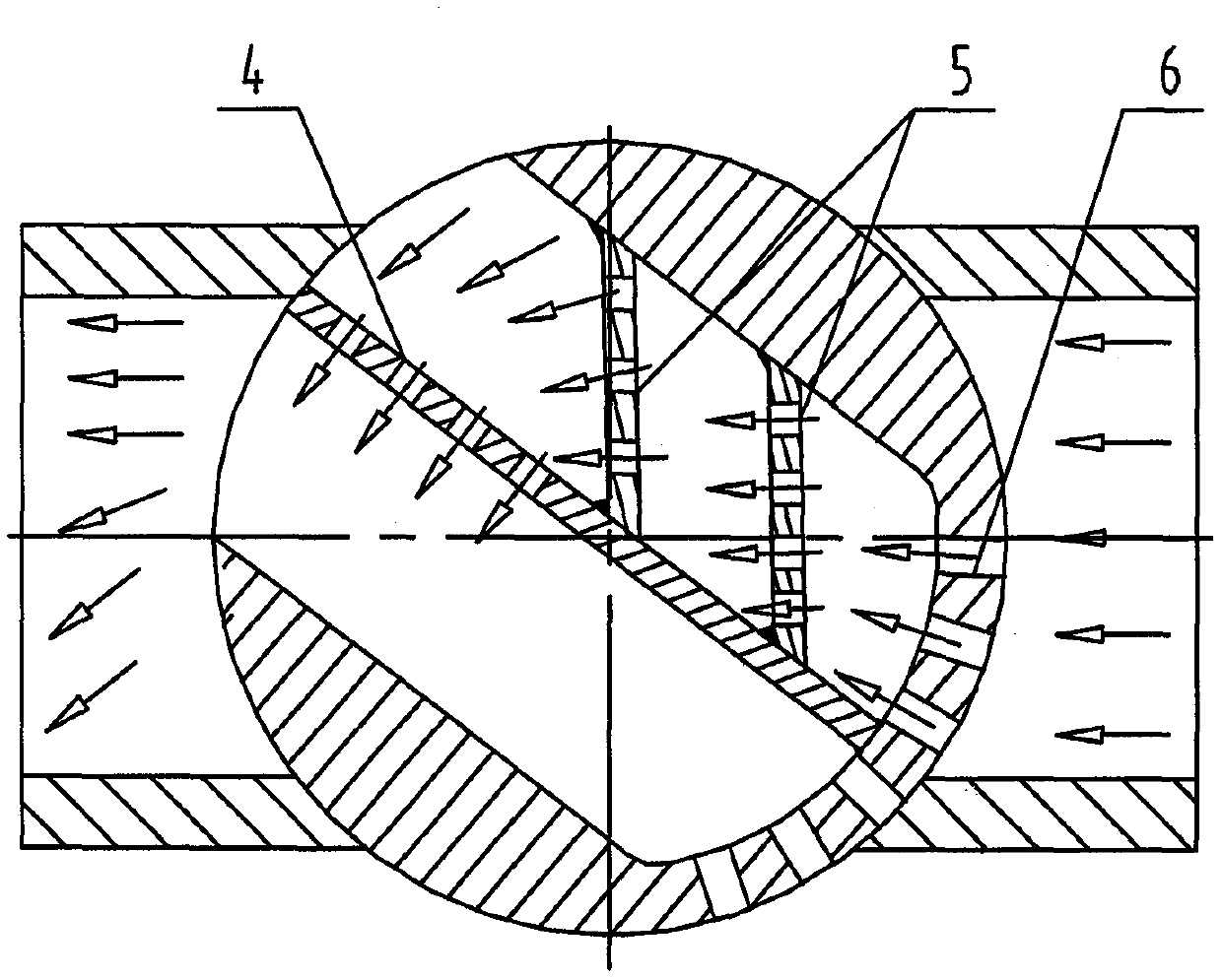 Combined ball valve element