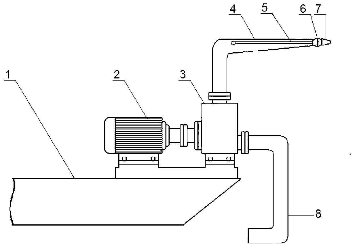 Marine self-priming pump water spray propelling outboard engine