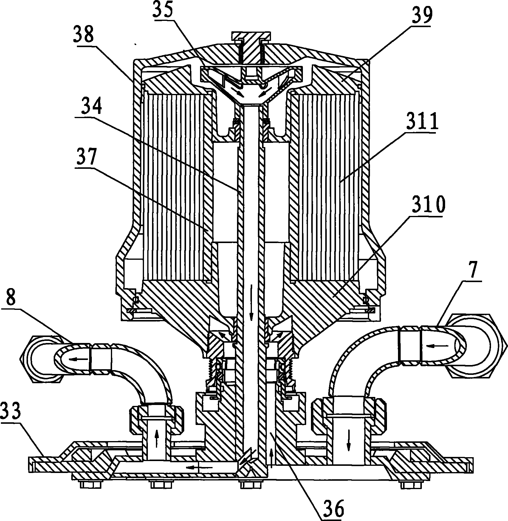 High fine centrifugal oil purifying device