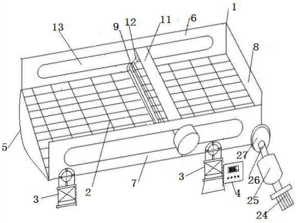 Self excited vibration type screen mesh cleaning device for vibrating screen