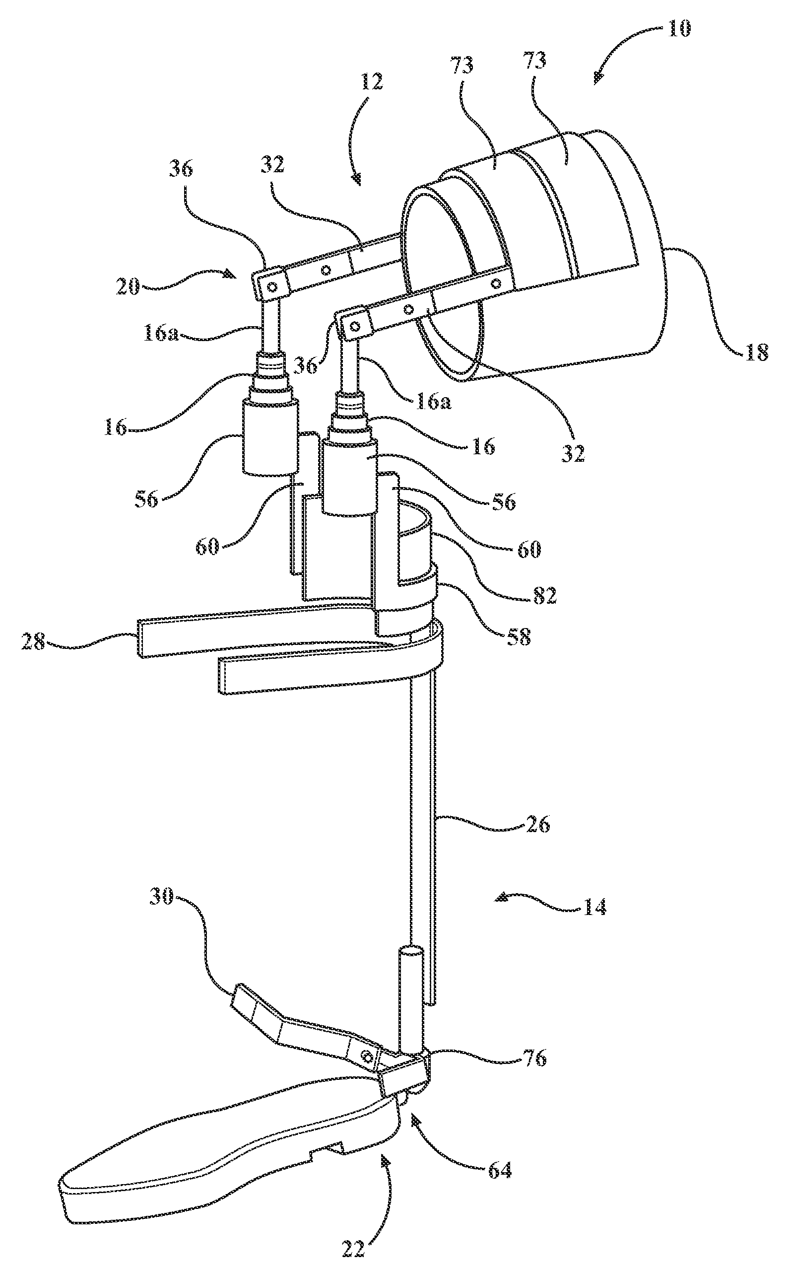 Dynamic load bearing shock absorbing exoskeletal knee brace