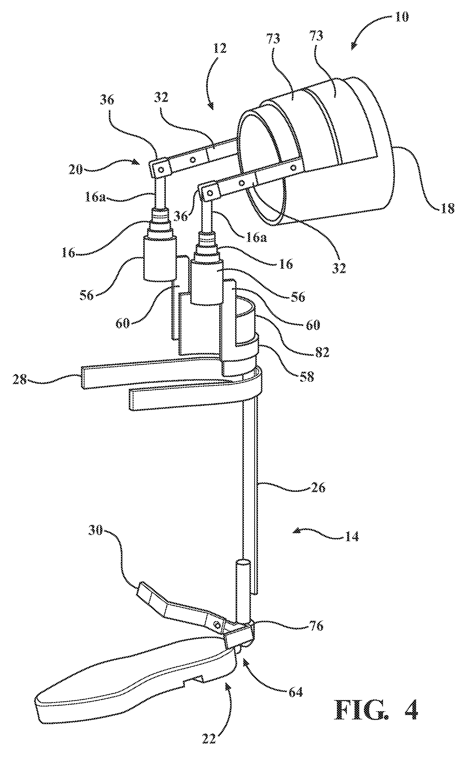 Dynamic load bearing shock absorbing exoskeletal knee brace