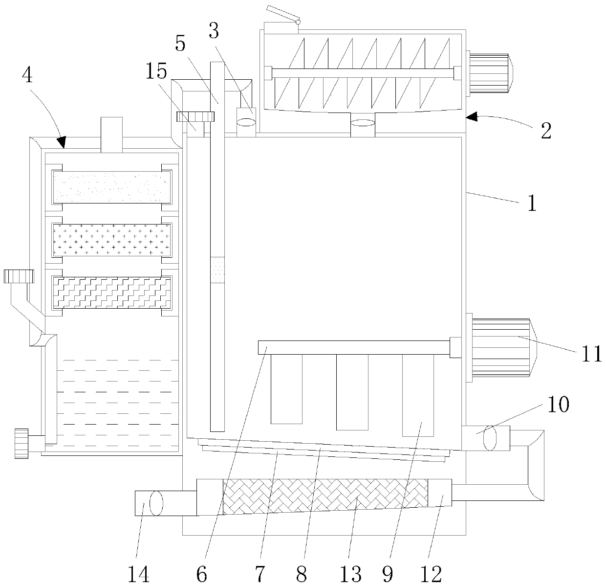 Efficient bacteriostatic disinfectant fluid preparation device and preparation method