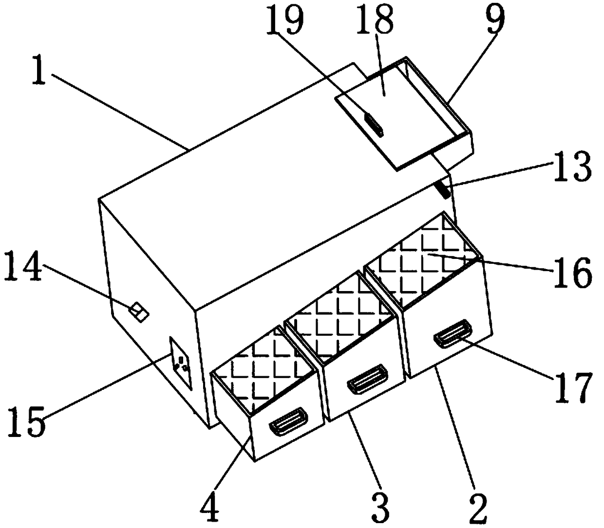 Waste collection device for operating room