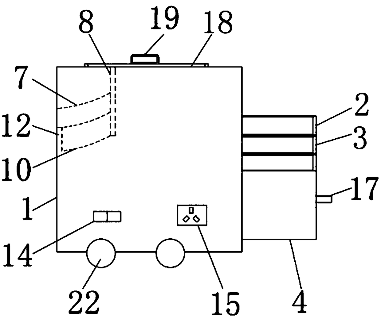 Waste collection device for operating room