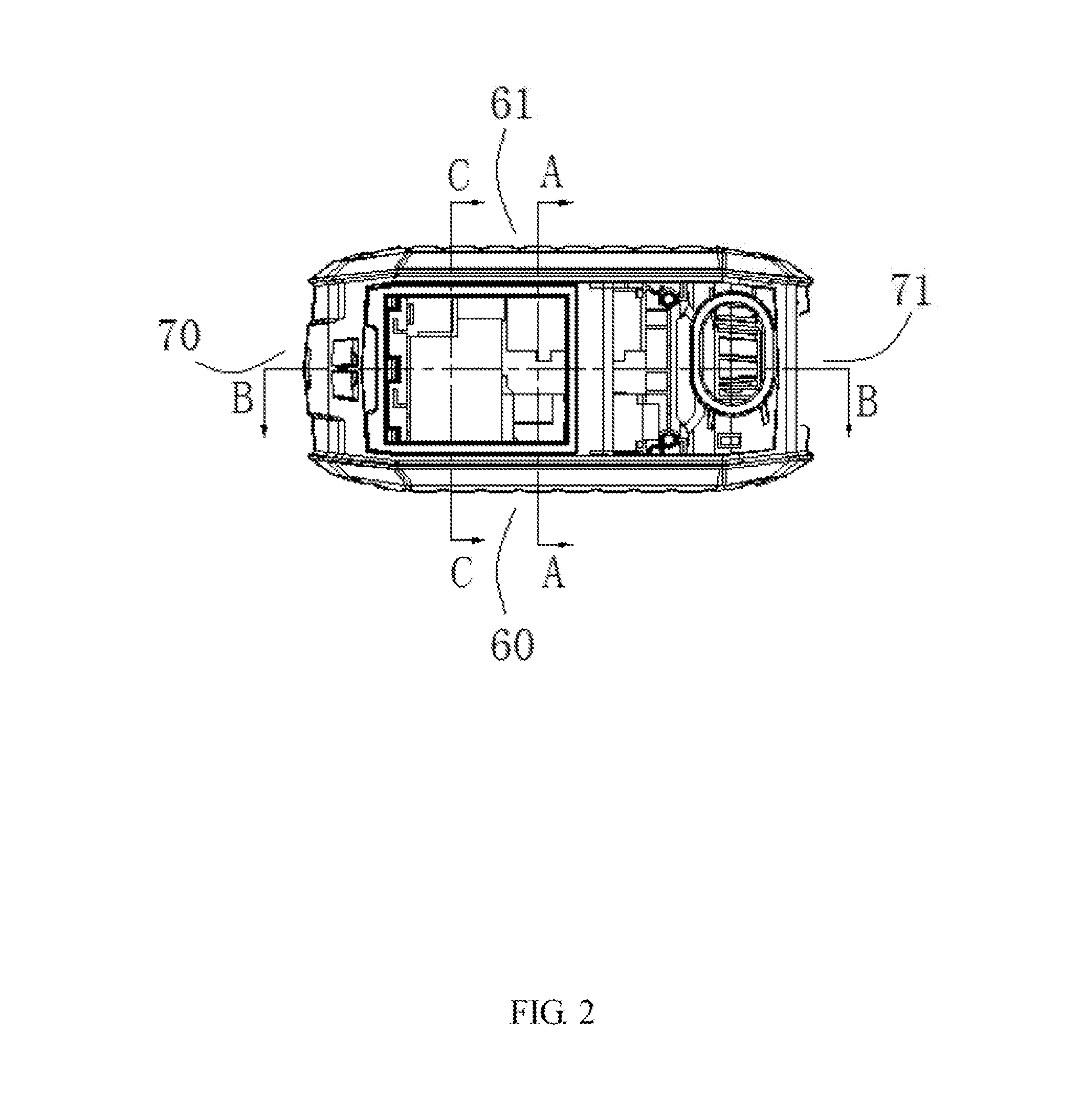 Tri-proof structure and mobile phone using the same