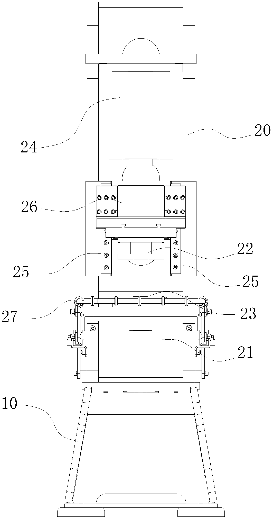 An open deep throat punching equipment