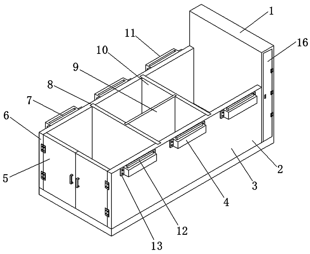 Semitrailer compartment convenient to use