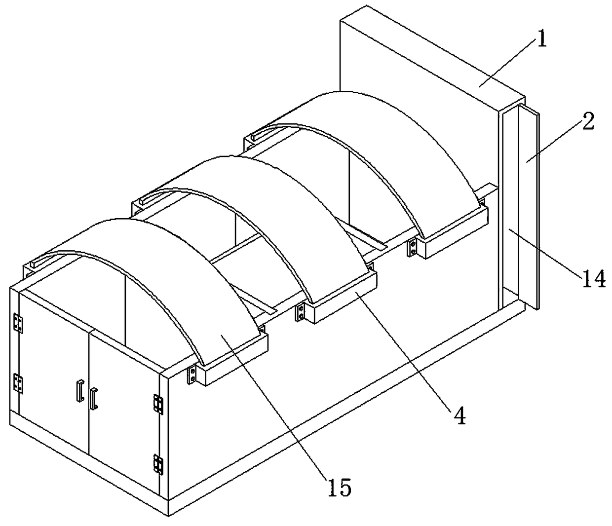 Semitrailer compartment convenient to use