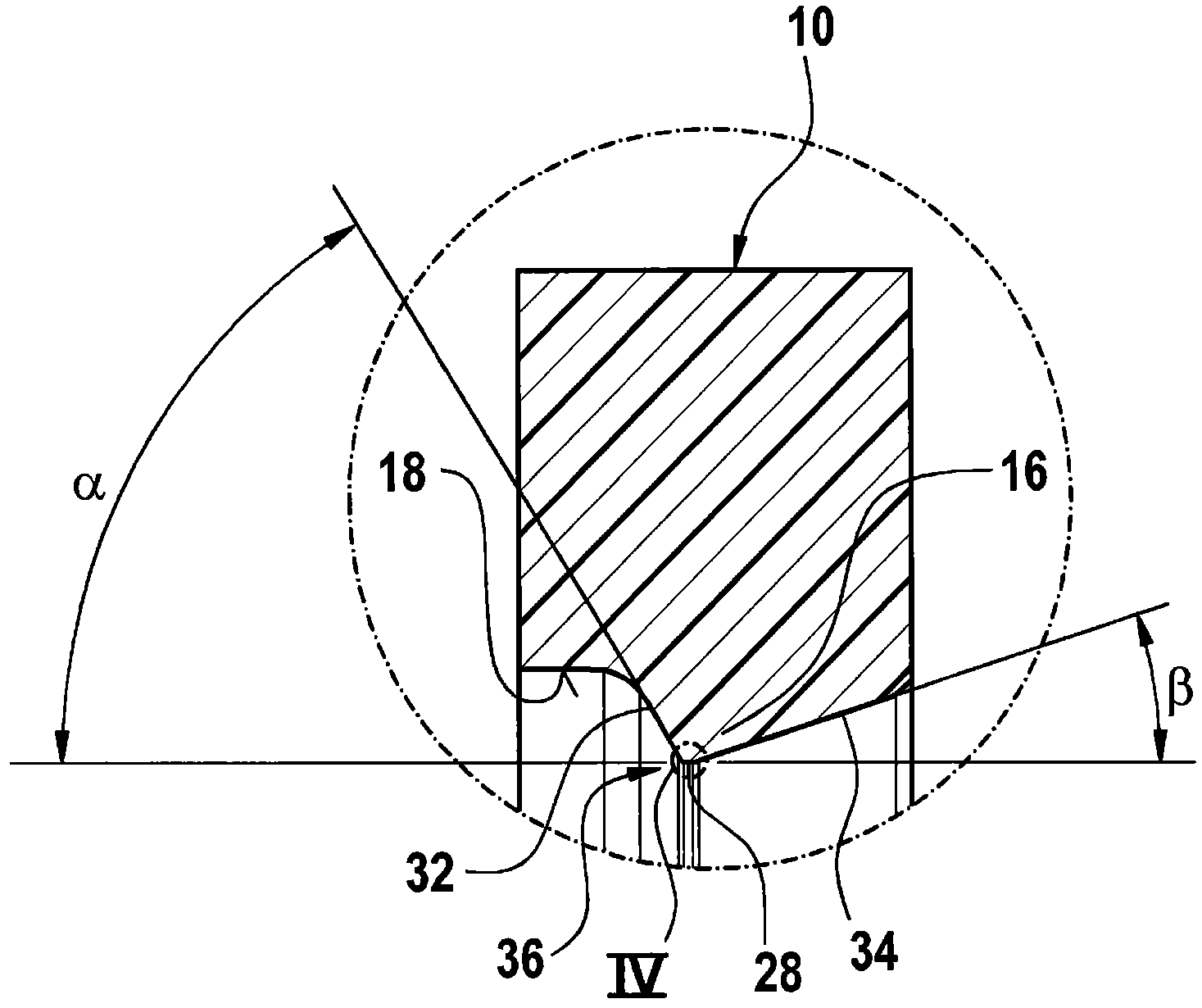 Sealing ring, in particular for a hydraulic piston pump