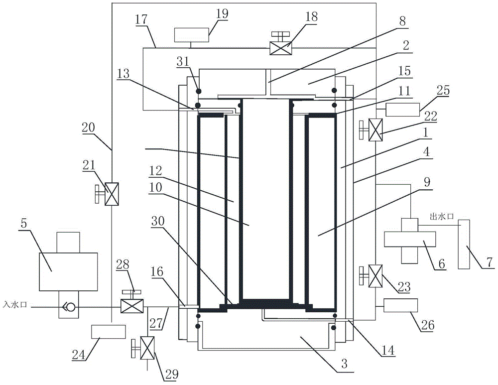 Oil-gas well cement sheath seal characteristic simulation test device and test method