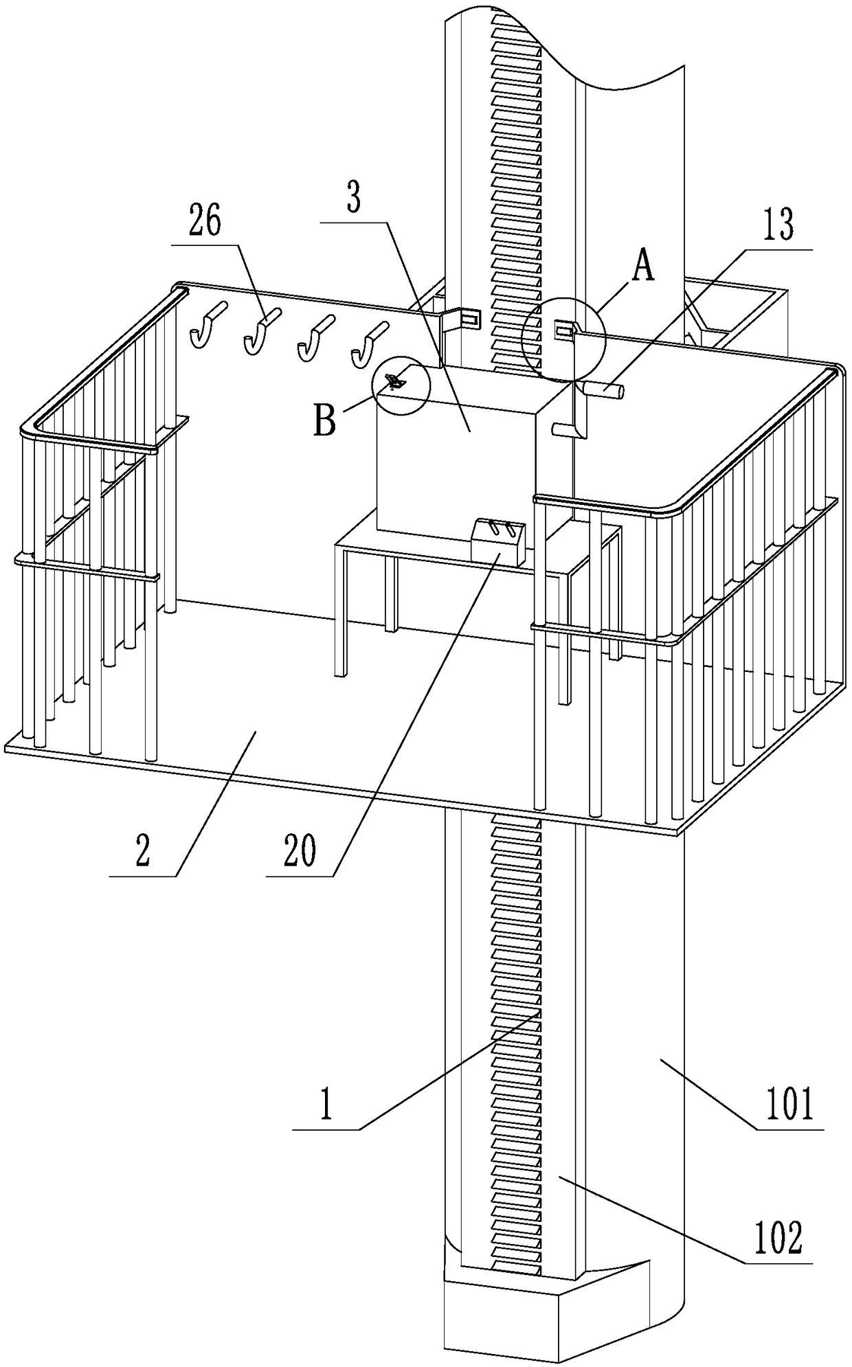 Pole climbing device for electric power system maintenance