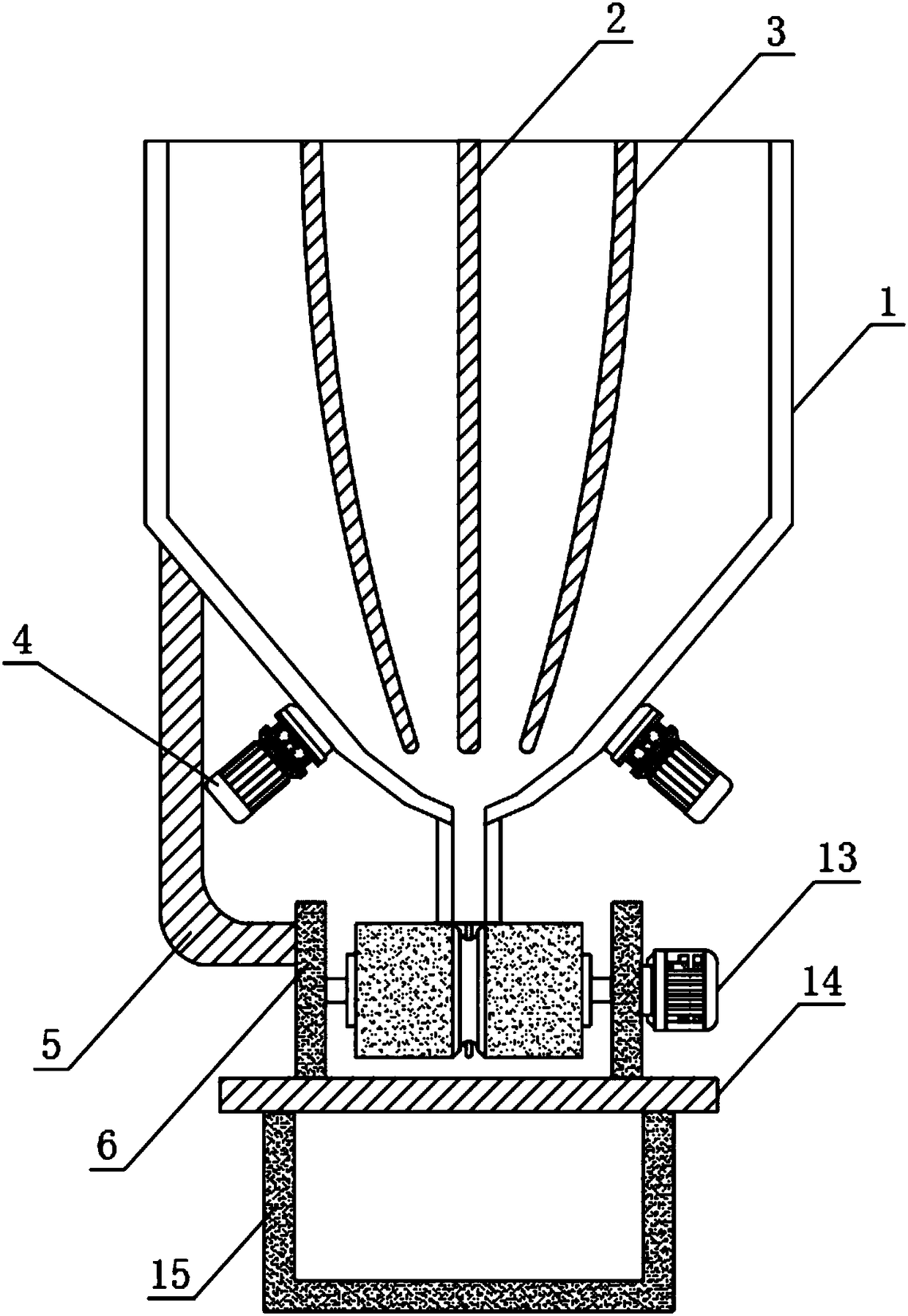 Bamboo wood sharpening machine feeding device