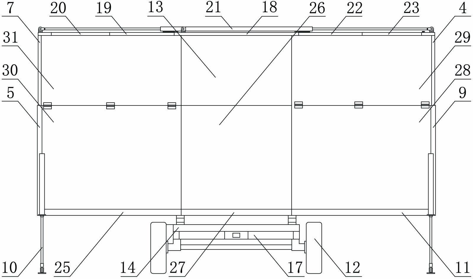 Area-increasing-type retractable motor home