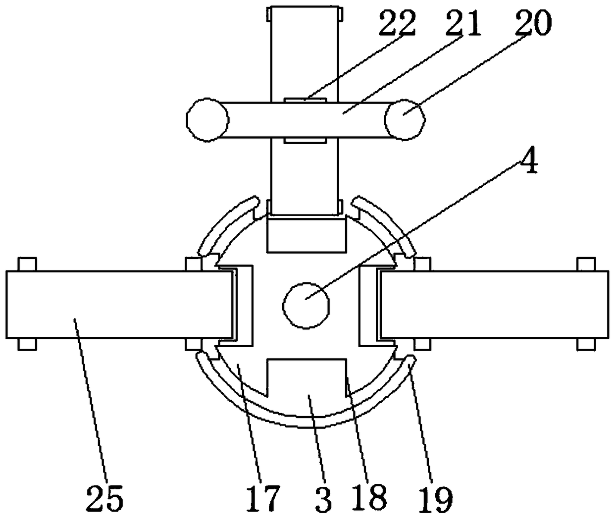 Goods sorting device for logistics