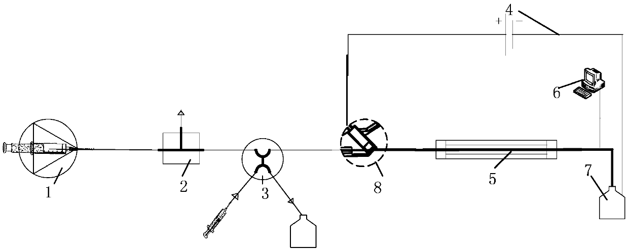 An electrochromatographic device