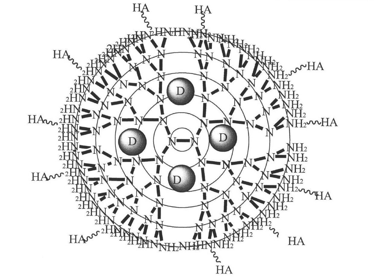 Novel tumor-targeting arboraceous polymer nano carrier of camptothecin drug