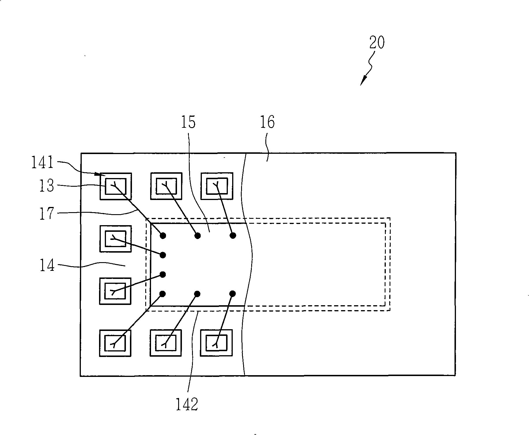 Lead frame for leadless encapsulation, encapsulation construction and manufacture method thereof