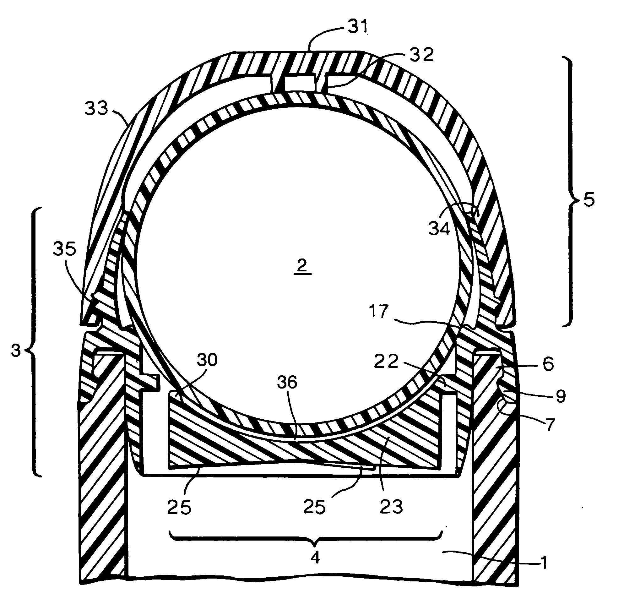 Cosmetic dispenser housing and method