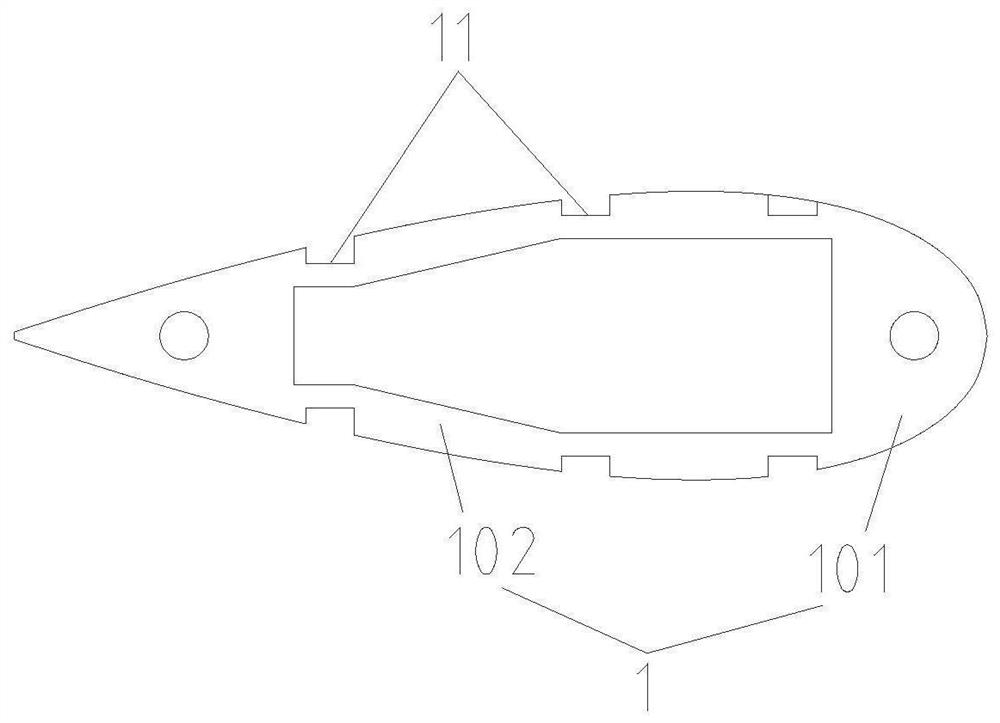 Supporting device of underwater acoustic array