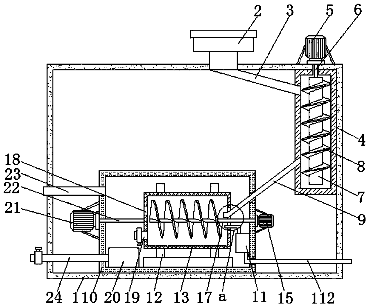 Drum-type tea leaf fixation device